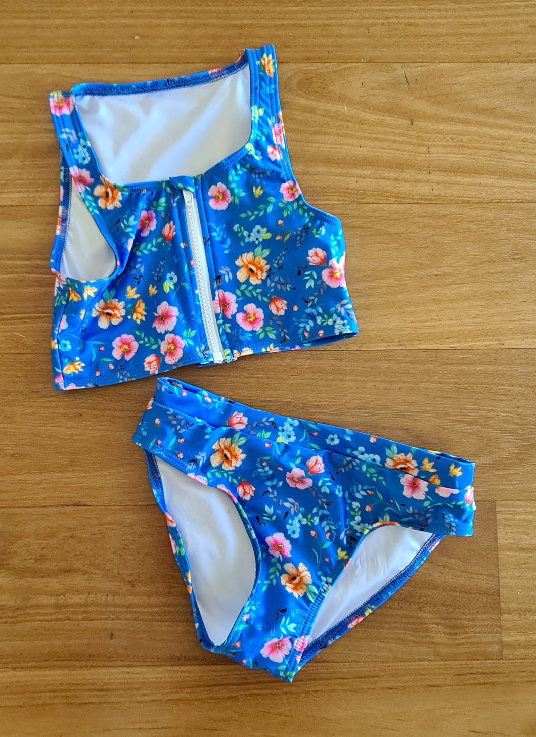 Blue Wildflower - Cropped Bikini