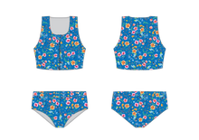Load image into Gallery viewer, Blue Wildflower - Cropped Bikini
